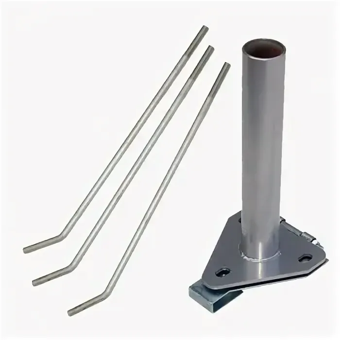 Откидывающееся основание с крепежными элементами и  с анкерными болтами для закладных